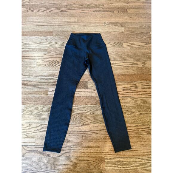 Tavi Pants - Tavi Seersucker High Waist 7/8 Tight — Ebony Texture | XS